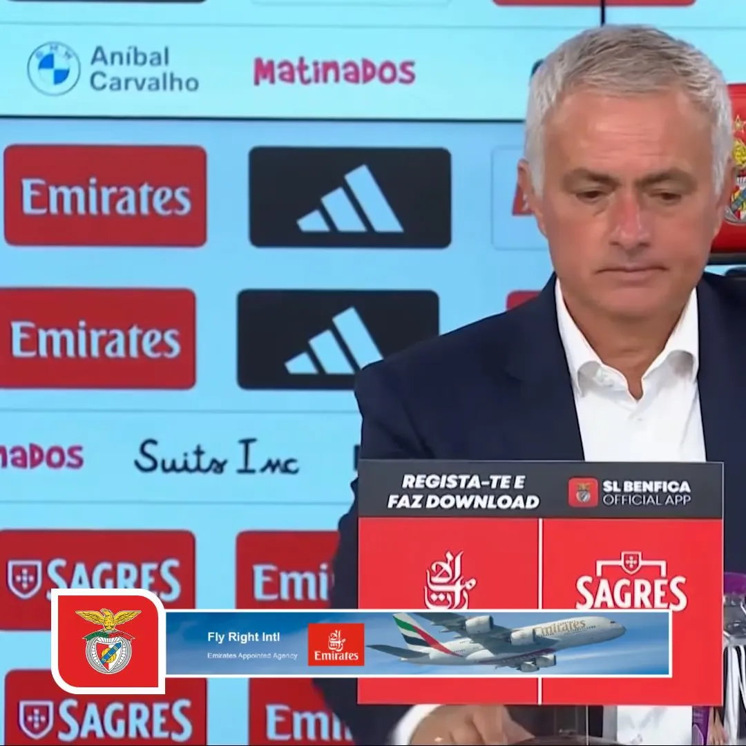 A lower-third banner ad displayed during a live press conference
